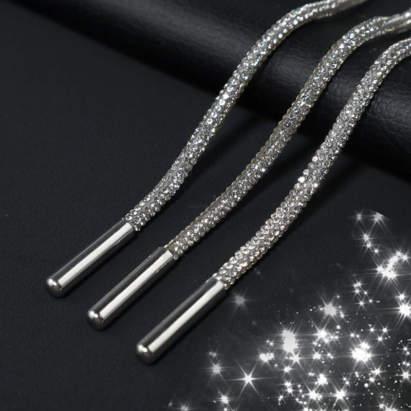 1 шт. Радужные бриллиантовые шнурки Роскошные шнурки со стразами Шнурки для кроссовок Шнурки для обуви Круглые шнурки 100/120/140/160 см DIY Шнурки