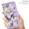 For Motorola Moto G 5G (2024) Case Flower Pattern PU Leather Phone Cover with Card Holder