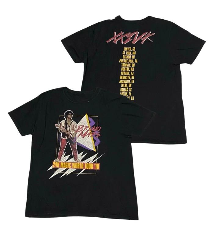BRUNO MARS Short Sleeve T-Shirt 24K Magic World Tour ’18 S-5XL