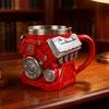 Новая механическая кружка V8, кружка-двигатель, кофейная, пивная, персонализированная кружка для воды, смола, нержавеющая сталь