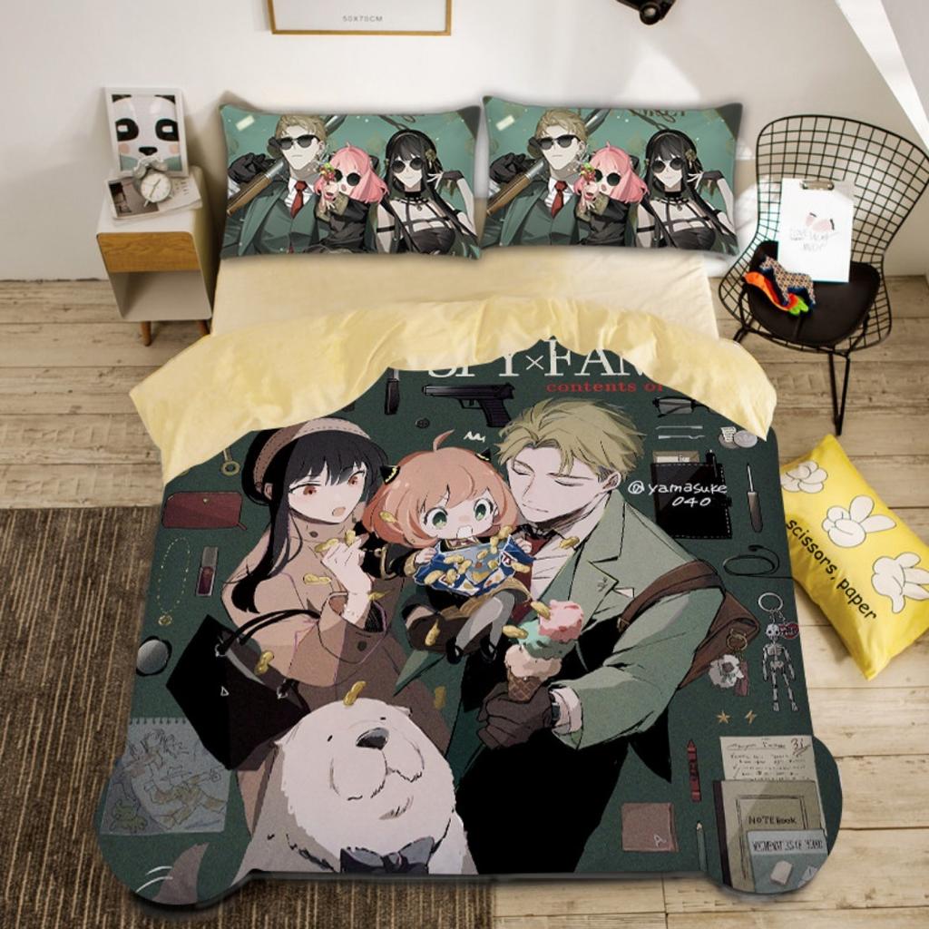 Spy X Family Anya Duvet CoverAnime Spy Family Bedding CollectionBoys Girls Twin Queen Size Quilt Cover With Pillowcase
