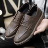 2025 Summer New Men's Black Formal Casual Leather Shoes British Low-top Martin Boots Waterproof and Non-slip Tooling Shoes