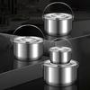 17-26cm Outdoor Camping Pot Stainless Steel Portable Single Pan Pot  Picnic