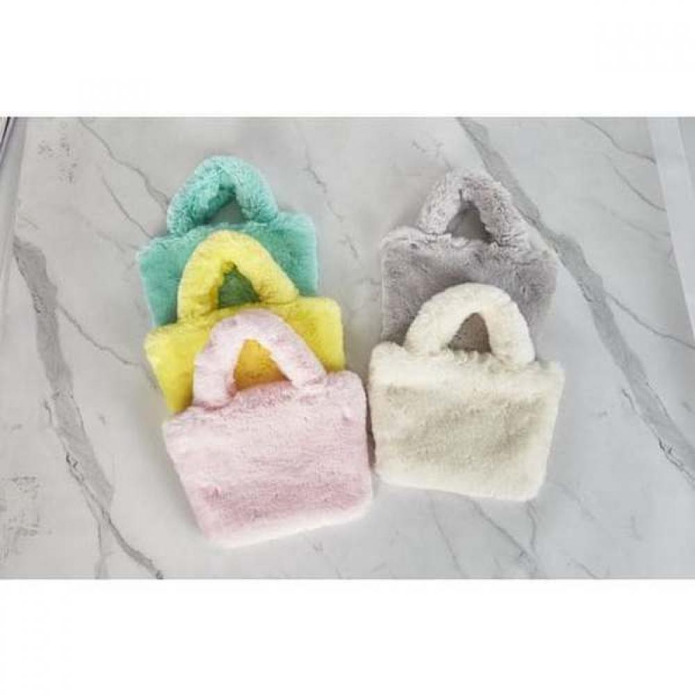 Lala Fogni Fur Tote Crossbody Bag Lemon Maiab0029