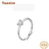 Tancise Classic 925 Sterling Silver Zircon Ring Ladies Jewelry Wedding Promise Party Gift