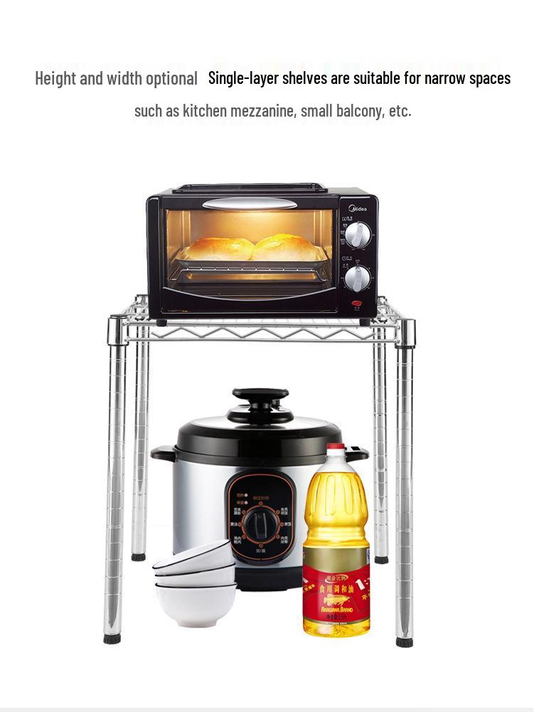 Chrome-Plated Detachable Wire Mesh Rack - Anti-Static Stainless Steel Storage Shelf, One-Layer Oven Rack