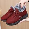 Winter Old Beijing Cloth Shoes Women's Cotton Shoes Velvet Flat-soled Sports Shoes Two Cotton Shoes Warm and Non-slip Middle-aged Mother Shoes