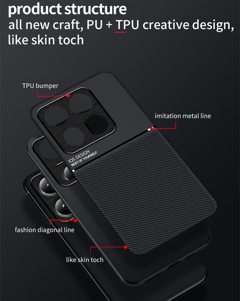 Кожаный автомобильный магнитный держатель чехол для Xiaomi 14T Pro 5G мягкий TPU силиконовый чехол для телефона Mi 14T Mi14T Xiaomi14T 14 T Pro Funda