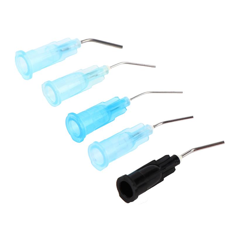 20Pcs Dental Irrigation Bent Needle Tips Flow Etchant Resin Delievery Syringe