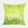 Home Decoration Easter Pillowcase Rabbit Egg Print Pillowcase Living Room Sofa Cushion Cover Bedroom Bedside Pillowcase 45x45cm