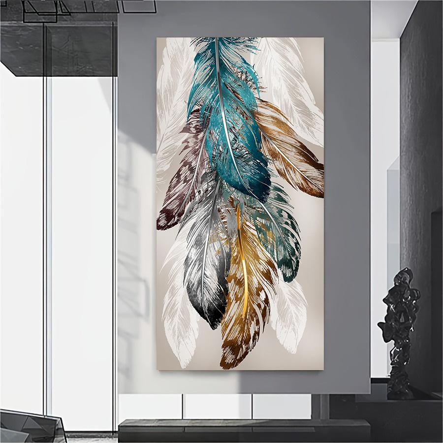 Цифровая печать, современное искусство, креативное перо, абстрактное украшение дома, живопись, настенная живопись, фон, украшение стены
