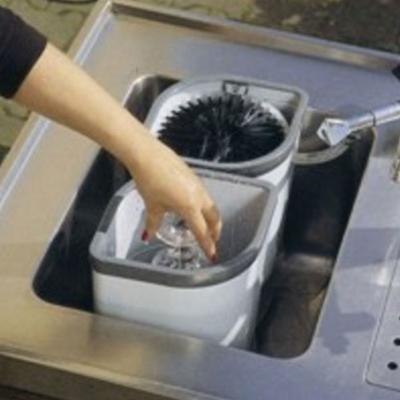 Посудомоечная машина для стаканов барная Delfin 2-постовая 2100, большая