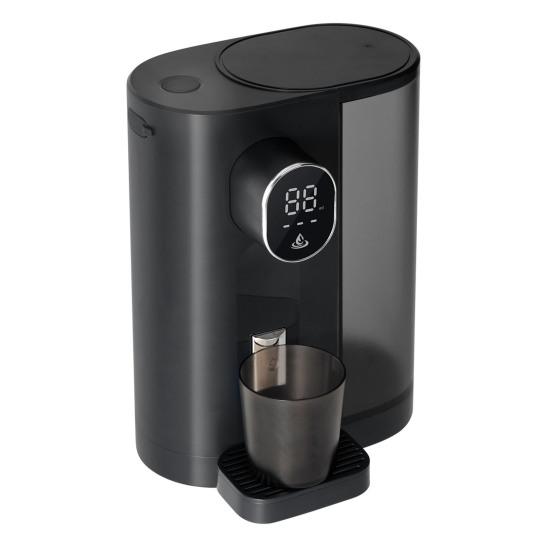 Автоматический дозатор ополаскивателя для полости рта со светодиодным дисплеем, 4 уровня дозирования, 20,3 жидких унций, 600 мл, перезаряжаемый через USB, настенный дозатор для ополаскивателя для полости рта в ванной комнате, крепление на столешницу