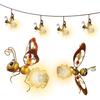 Солнечные гирлянды для насекомых, подвесные лампы для летающих насекомых, садовые светильники для украшения балкона, крыльца на заднем дворе