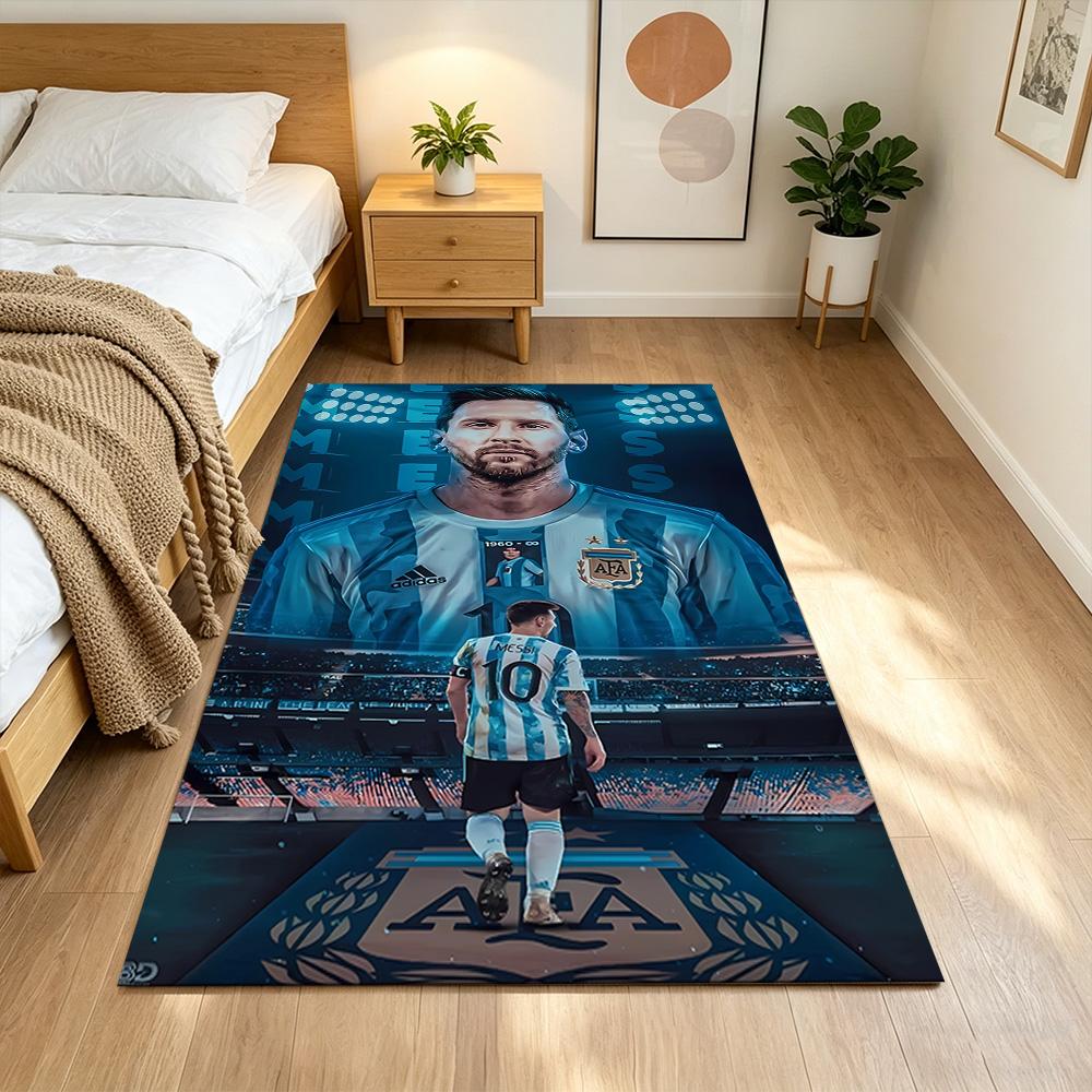 Soccer Player Action Floor Mat Design for Foyer Hallway Study room Dormitory Antislip Carpet Decorate Offices Perfect Gift for Women/Men