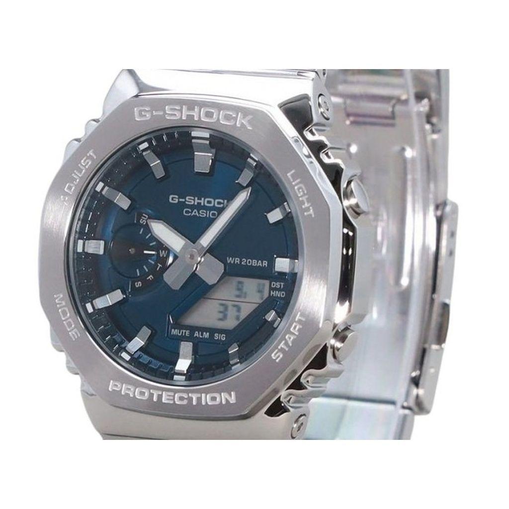 Casio G-Shock G-Steel Аналоговые Цифровые Синие Циферблаты Кварцевые GM-2110D-2B 200M Мужские Часы