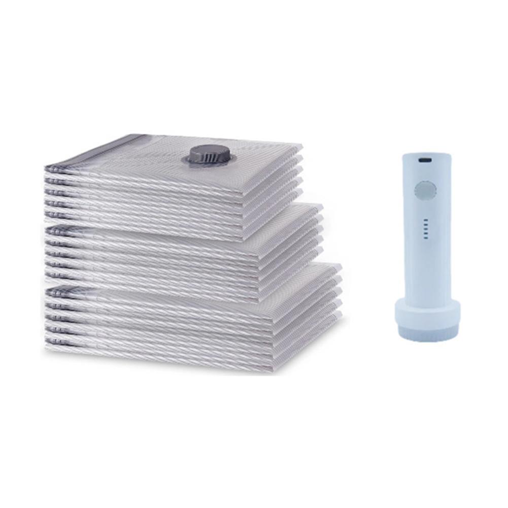 2/3/4/5 наборов Беспроводные дорожные вакуумные пакеты Беспроводные дорожные вакуумные пакеты и перезаряжаемый воздушный насос Экономия места тканевые Аксессуары для хранения