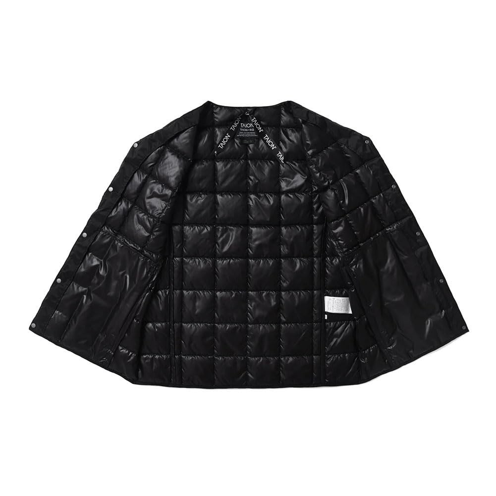 TAION Пуховый жилет с пуговицами, размер XL, мужской, V-образный вырез, черный, TAION-001,