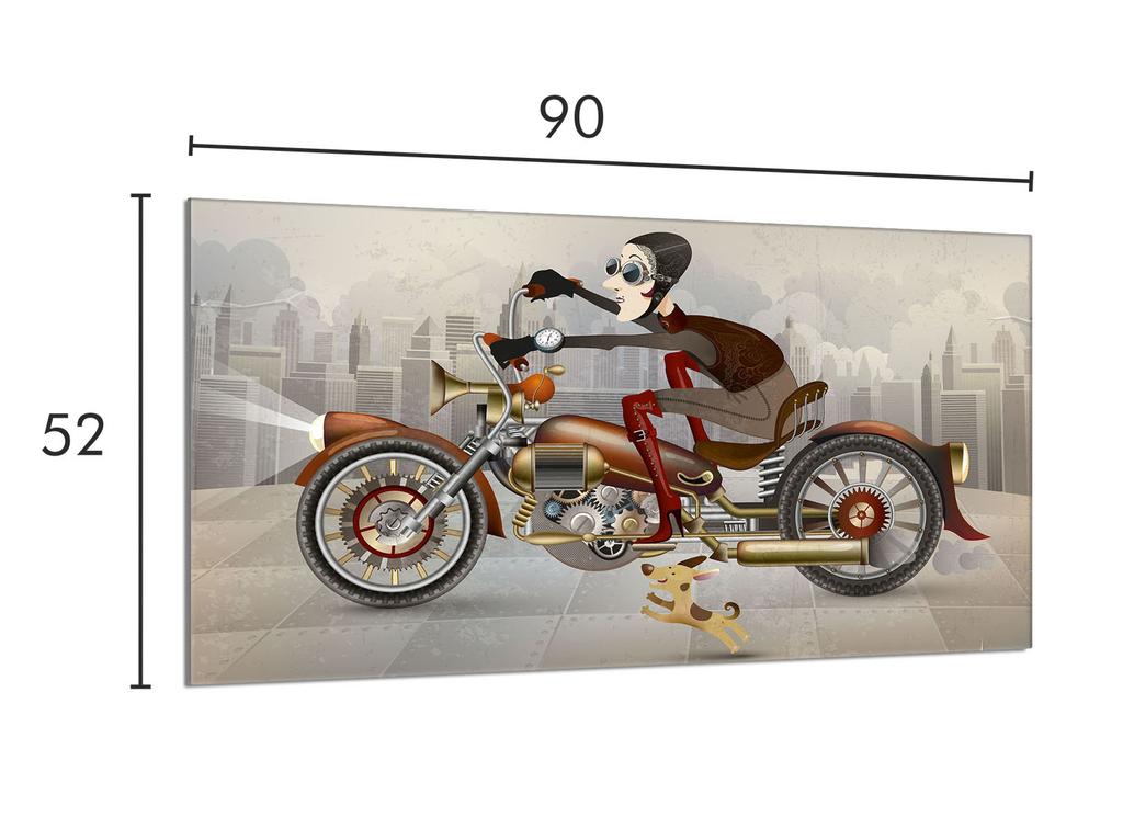 Szklana płyta ochronna na kuchenkę 90x52 Motocykl