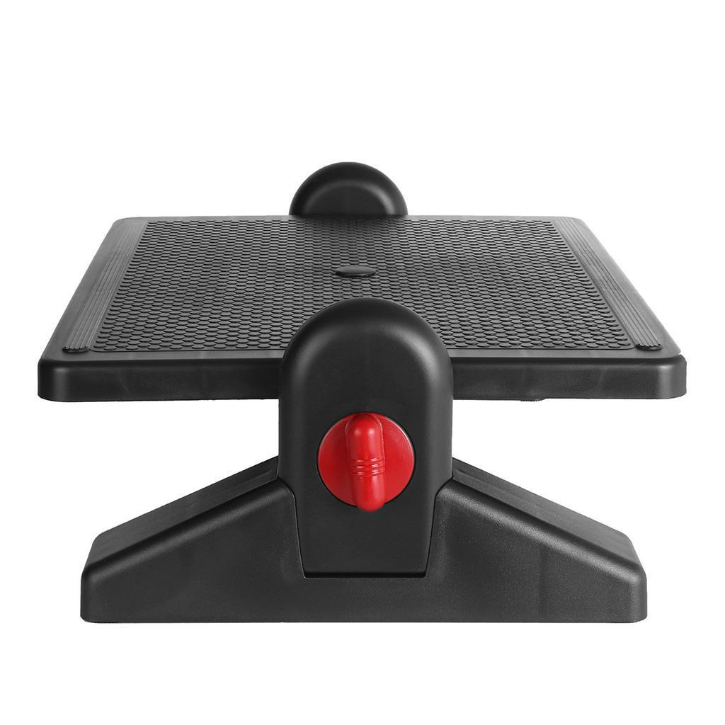 Черная эргономичная подставка для ног с регулируемым углом наклона и высотой, офисная подставка для ног, табурет для поддержки под столом, 2 уровня регулировки высоты, 16,3x11,8"