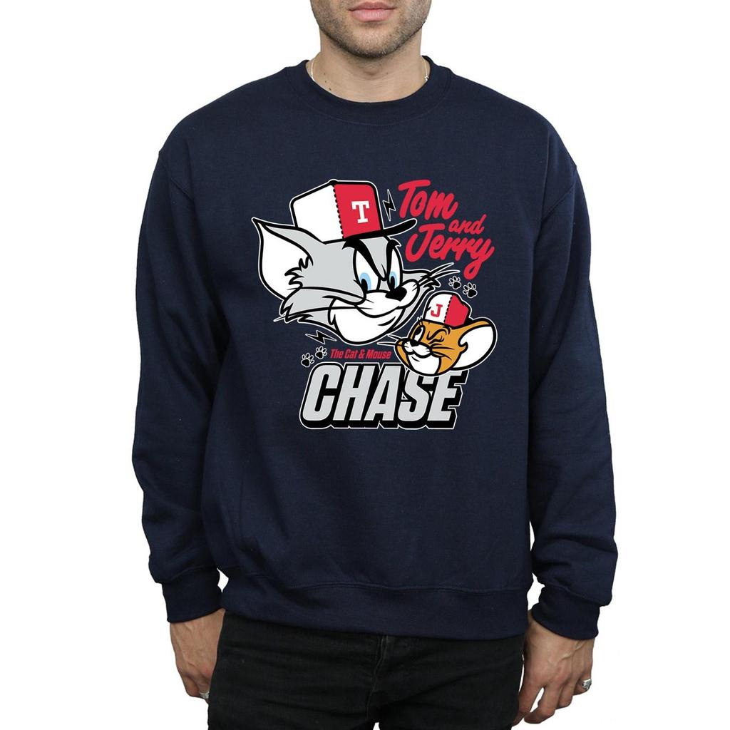 Tom and Jerry Mens Cat & Mouse Chase Sweatshirt