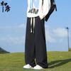 Мужские свободные прямые широкие трикотажные спортивные штаны