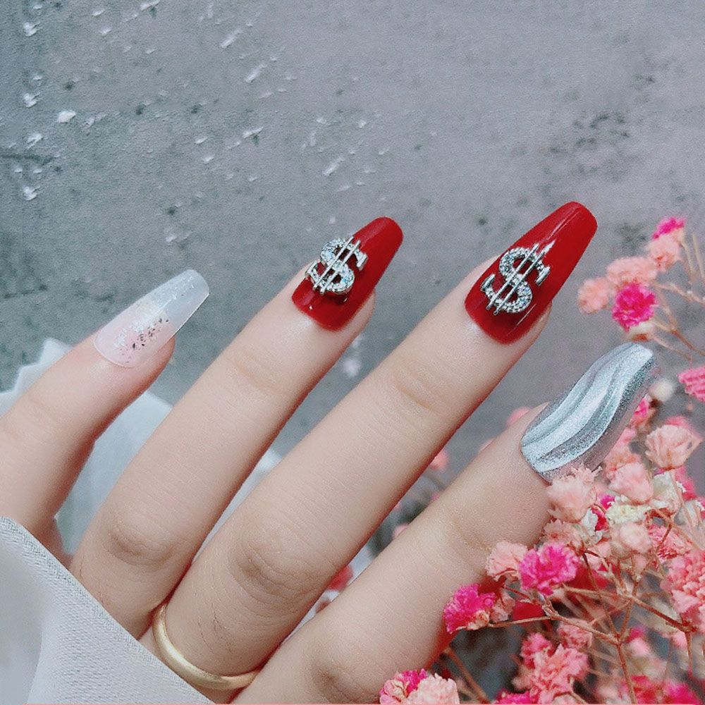 3D Money Coin Design Dollar Nail Art Decorations Nail Art Rhinestone DIY Nail Jewelry Manicure