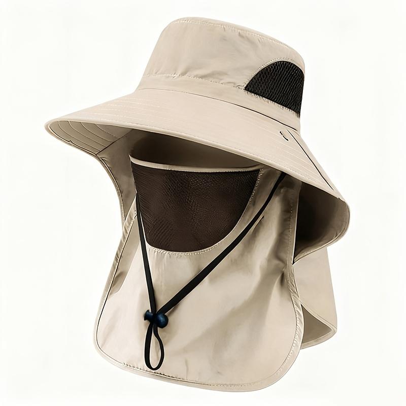 Men Women Summer Sun Hat, UV Protection Neck Flap Fisherman Bucket Hat for Outdoor Hunting Fishing Hiking Camping