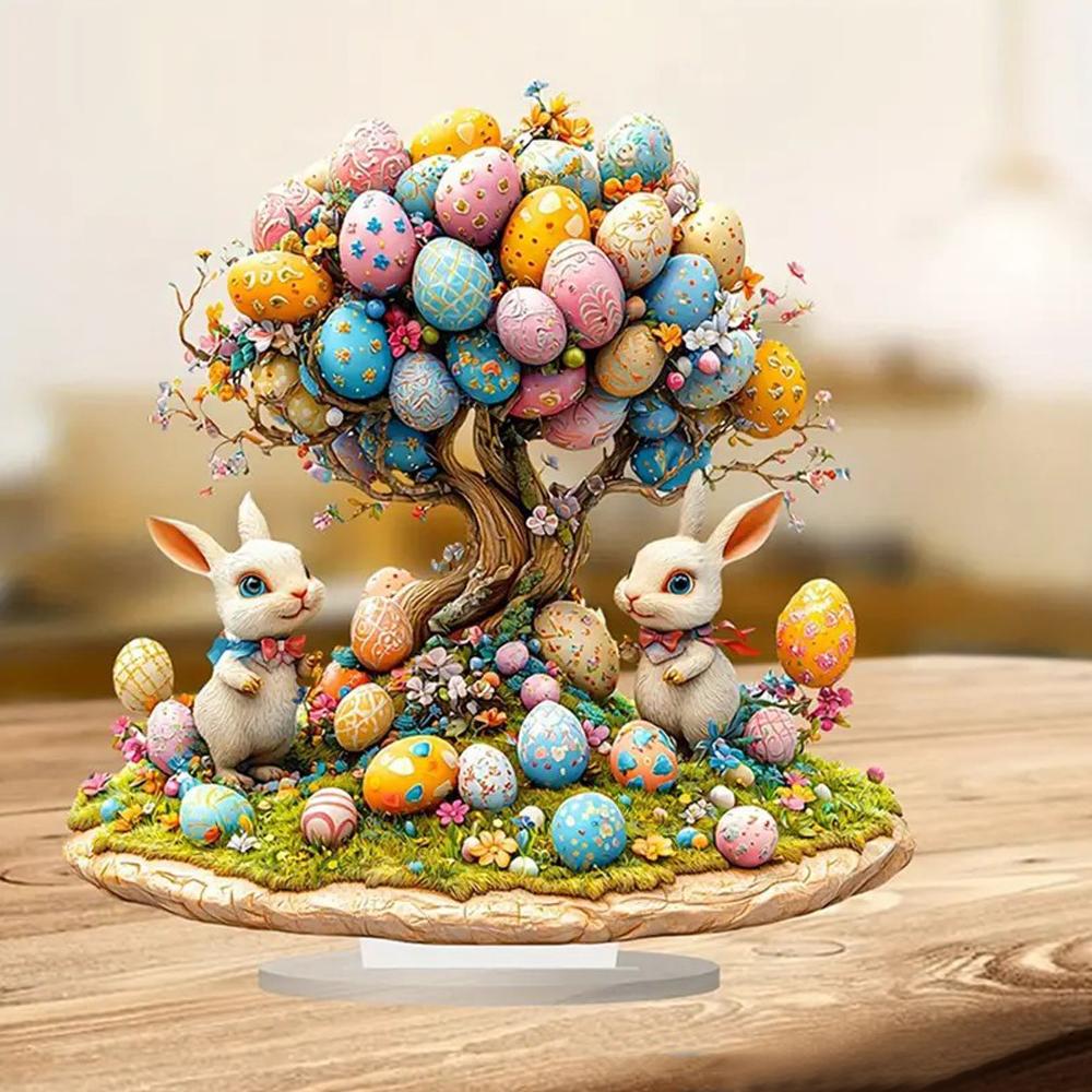 2D Плоский Богемский Акриловый Кролик Декоративный Знак, Настольный Знак, Стоящий . Подарочное украшение, Perf F7R7