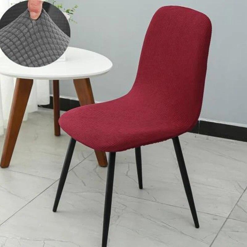 High Quality Multi-color Thickened Elastic Chair Cover Universal Curved Dining Chair Cover All Inclusive Backrest Integrated Set