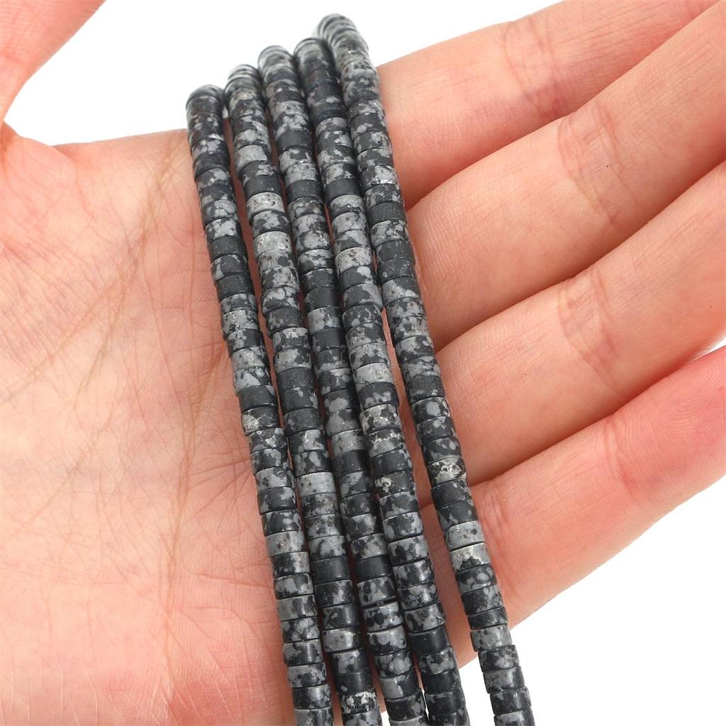 Разноцветные плоские круглые бусины-разделители из натурального камня для изготовления ювелирных изделий