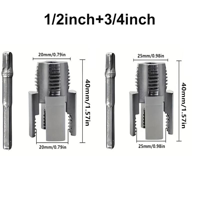 DN15 DN20 Инструмент для нарезания резьбы на трубах Шестигранный хвостовик Форма Внутренняя Внешняя резьба 1/2 3/4 Водопроводные трубы Съемный Для труб PPR ПВХ МПП