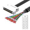 Кабель данных SCSI с фиксатором-толкателем на конце, провод 28 AWG, один конец, CN14P CN20P CN26P CN36P CN50P CN68P, 6 вариантов длины