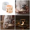 Candle Cover Ornament Silicone Molds Tea Light Moulds Candle Holder Moulds Silicone Resin Crafting Tool for Hand-Making
