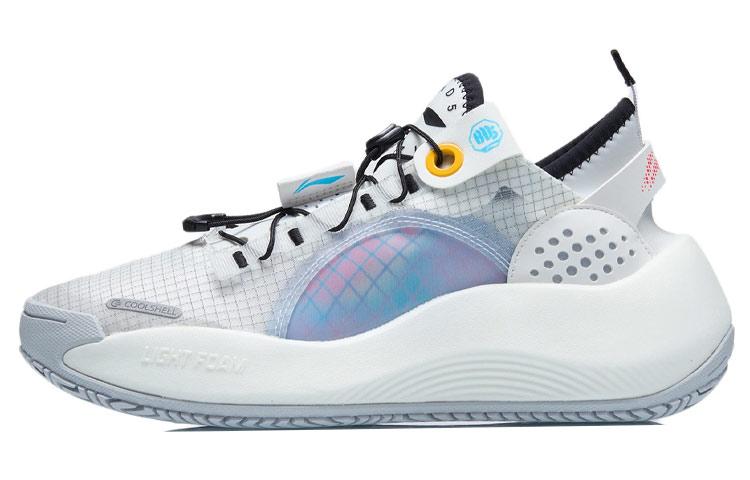 Li Ning BADFIVE Винтажные Баскетбольные Кроссовки Женские Низкие Стандартные Белый/Слоновая Кость AGBR042-1