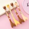 Back To School Season 10pcs 0.5mm Creative Long-necked Bear Gel Pen Cartoon Bear Style Pen Cute Stationery Pen Office Desk Pen Signature Pen