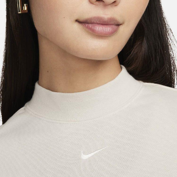 Nike Укороченные топы женские бежевые с полуворотником умеренные FN2477-104