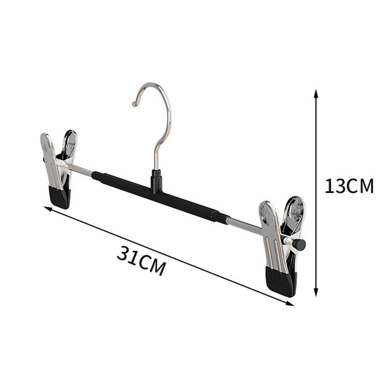 Windproof Metal Hanger For Clothes Home Pants Coat Non-Slip Drying Hangers With Adjustable Clips Closets Storage Organizer