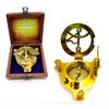 Sundial Compass for Hiking, 3 Inches Nautical Compass for Outdoor, Pocket Compass for Hiking, Camping Maritime Vintage Brass Sundial Compass