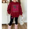 Girls' Sweet Cherry Casual Comfortable Soft Loose Pullover Sweatshirt and Leggings 2-Piece Set, New Autumn/Winter, Playful, Sweet and Cool Style