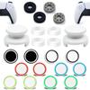 Freak Compatible with PS5 Compatible with PS4 Controller Stick Cover Controller Assist Ring with Storage Case Stick Stick Protection Assist White Set