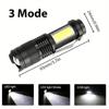 Mini LED Flashlight Zoomable Rechargeable Torch XPE+COB Side Light Emergency Flash Lamp For Outdoor Camping Lighting Lantern