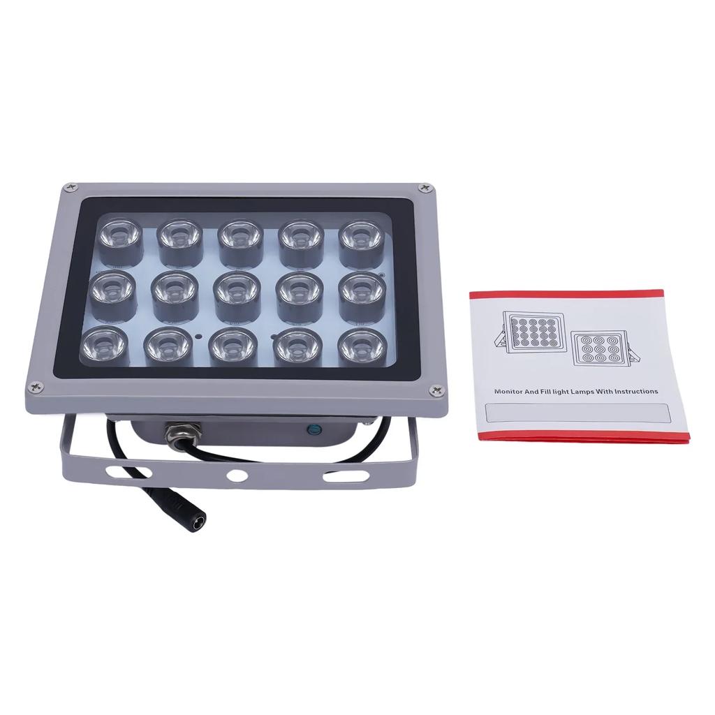 IR Spotlight 15 LED Infrared Wide Angle Headlight Night Vision Light Illuminator Lamp Waterproof Outdoor Surveillance Camera