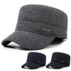 Middle-Aged and Elderly Cap Men's Winter Flat Cap Ear Protection Cap Autumn Winter Thick Warm Grandpa Cotton Cap