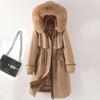 Faux Fur Collar Long Jackets for Women Winter  New Liner Detachable Female Padded Coat Winter Korean Style Parkas Hooded