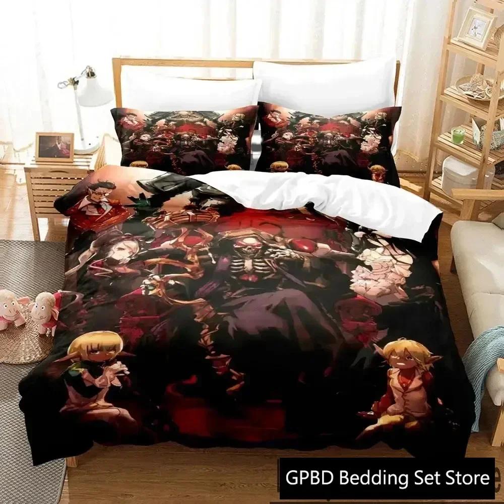 3D Print Anime OVERLORD Comfortable Duvet Quilt Cover Pillowcase Bedding Set Children Bedroom Decoration Home Textile