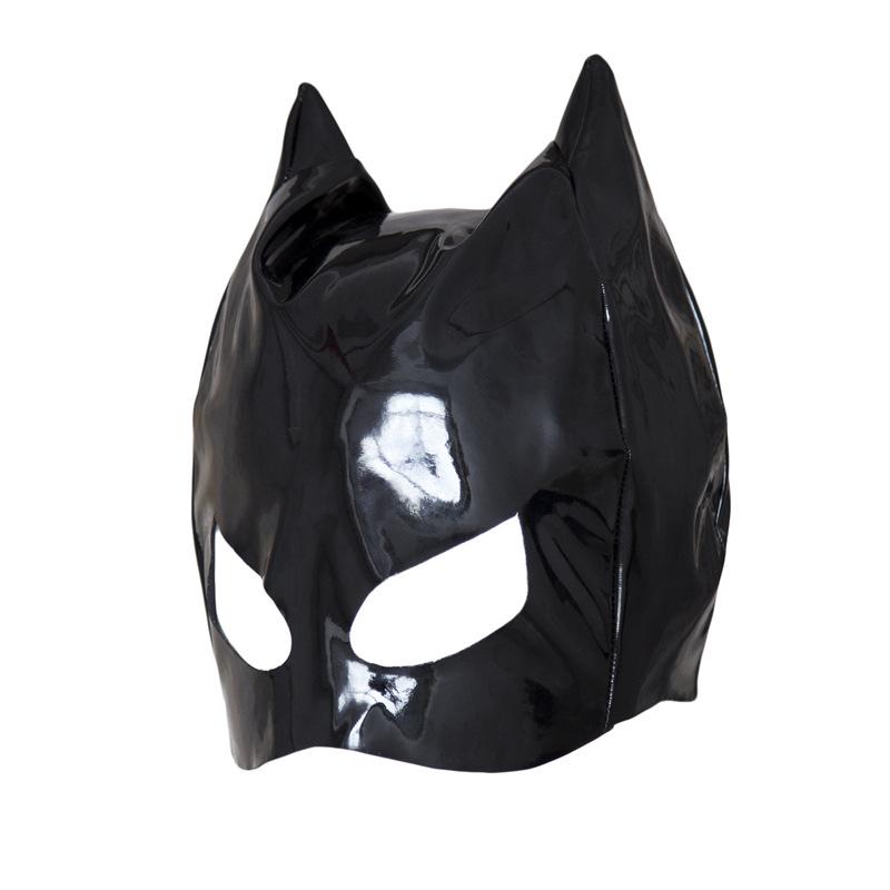 Bat Mask Headgear Latex Cosplay Headgear Halloween Night Dance Party Adult Masquerade Mask Latex Mask for Men Women Anime