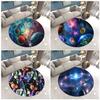 Star Universe Round Carpet Living Room Bedroom Room Stepping Carpet Romantic Star Soft Carpet