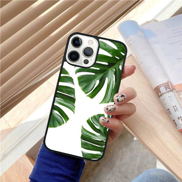 Чехол для телефона Монстера Цветок Тропические Зеленые Листья Для iPhone 17 Air 15 16 Чехол 14 13 Pro Max 12 11 Pro Max Max Plus