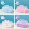 Three-layer Stationery Box Large Capacity Toy Box New Nail Art Organizer